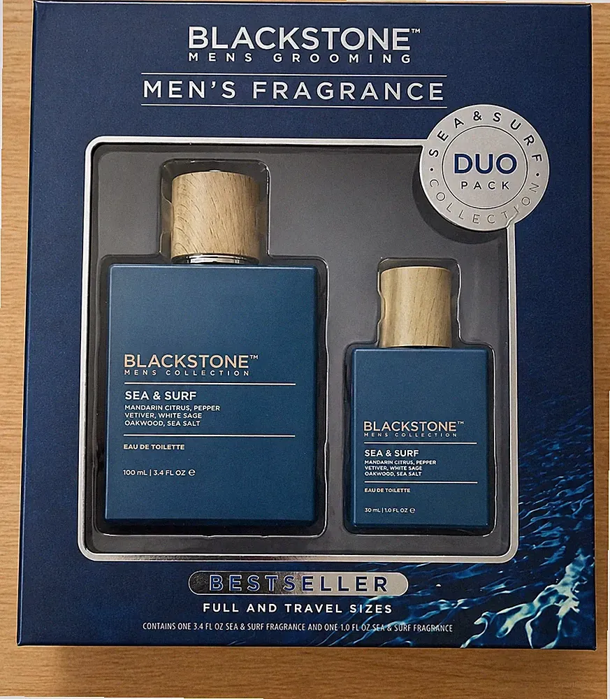 Blackstone Fragrance Cologne Sea & Surf 2 Bottles 100ml & 30ml Set Free Shipping