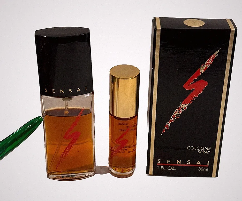 Frances Denney Sensai Vintage 1.0oz Cologne Spray+0.35oz Perfum Roll-On