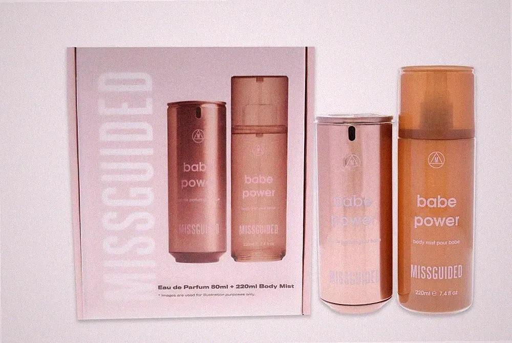 MISSGUIDED Babe Power Gift Set - 2.7 fl oz EDP Perfume + 7.4 Fl oz Body mist~