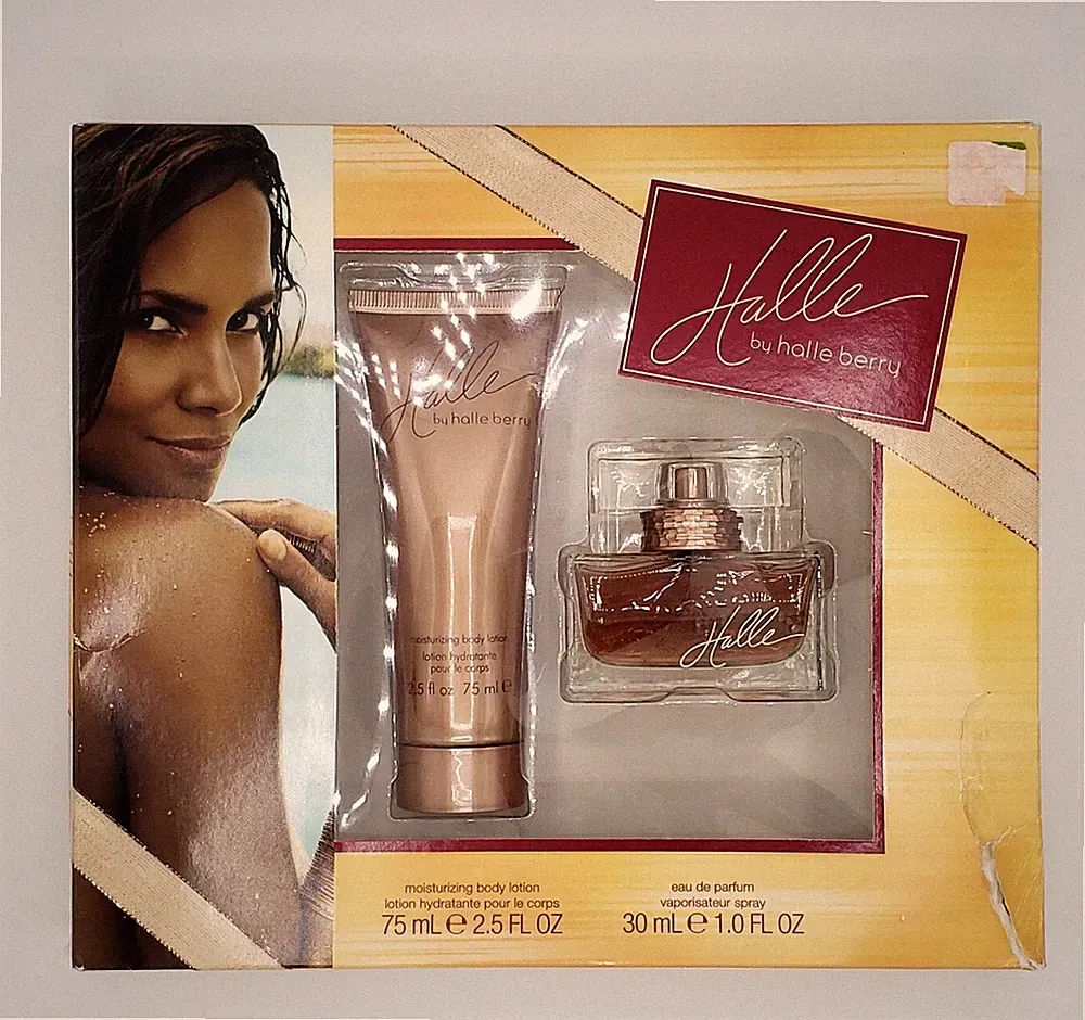 NEW DAMAGED BOX HALLE BY HALLE BERRY GIFT Perfume1 fl oz &Body Lotion 2.5oz